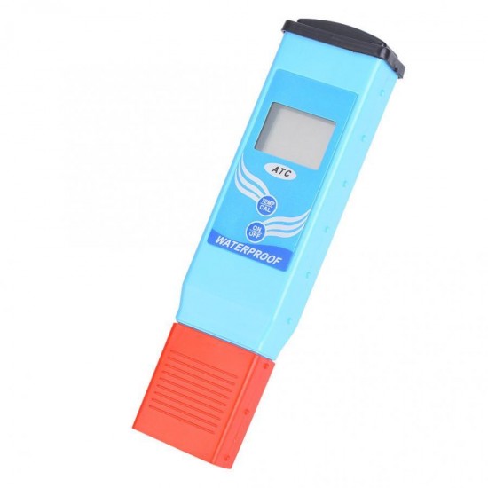 Digital PH Meter Waterproof PH/Temperature Tester Water Quality Test with Dual Level LCD Display