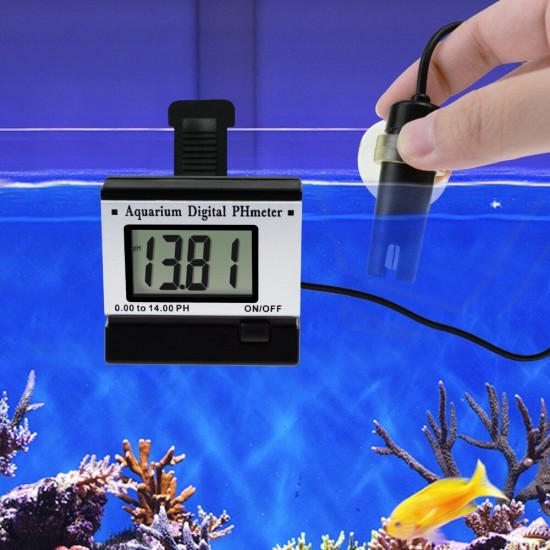 Digital PH Monitor Meter ATC 0.00 to 14.00pH with Cable Electrode Probe Water Quality Monitoring Tester Kit Aquarium