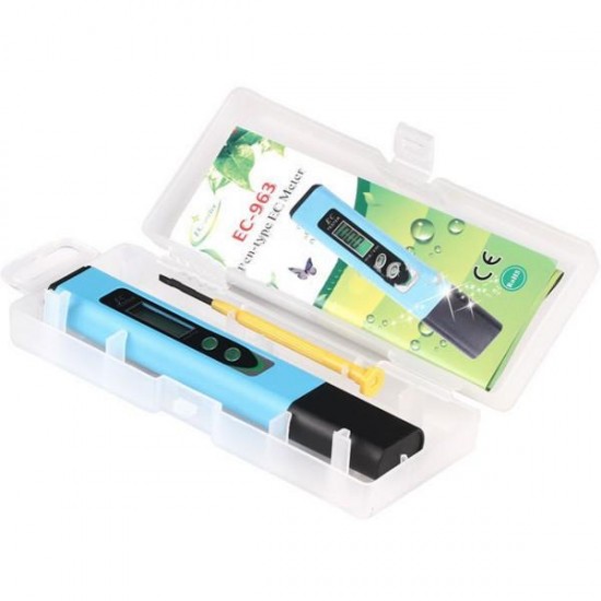 EC-963 ATC EC Meter 19.99ms/cm Aquarium Water Quality Electrical Conductivity Tester EC-963 ATC EC Meter 19.99ms/cm Aquarium Water Quality Electrical Conductivity Tester