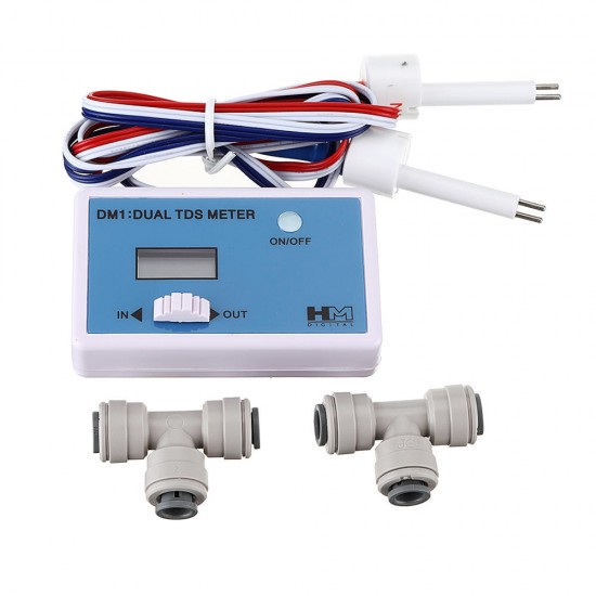 HM Digital DM-1 Home Tap Water In-Line Dual TDS Monitor for Measure both In-put Water and Out-put Water HM Digital DM-1 Home Tap Water In-Line Dual TDS Monitor for Measure both In-put Water and Out-put Water
