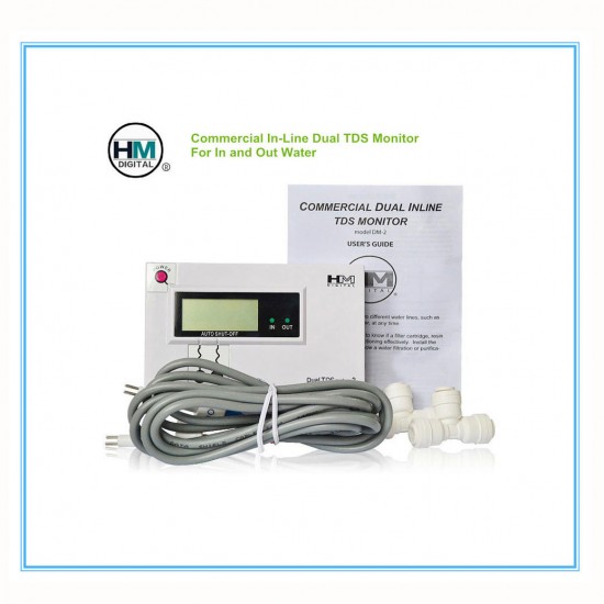 HM Digital DM-2 Commercial In-Line Dual TDS Monitor can Measure both In-put Water and Out-put Water
