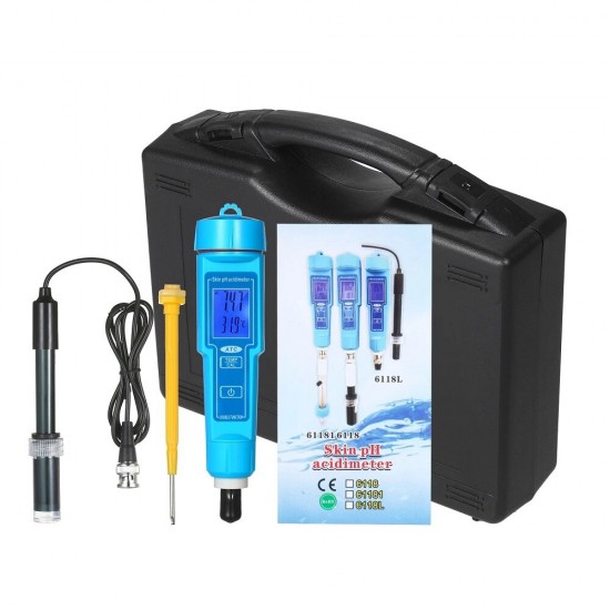 High Accuracy pH Meter ATC 2-in-1 pH & Temperature Meter Skin pH Acidimeter Portable pH Test Pen Aquarium Fish Tank pH Value Meter 1.2-inch LCD pH Gauge with Blue Backlight High Accuracy pH Meter ATC 2-in-1 pH & Temperature Meter Skin pH Acidimeter Portable pH Test Pen Aquarium Fish Tank pH Value Meter 1.2-inch LCD pH Gauge with Blue Backlight