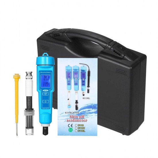 High Accuracy pH Meter ATC 2-in-1 pH & Temperature Meter Skin pH Acidimeter Portable pH Test Pen Aquarium Fish Tank pH Value Meter 1.2-inch LCD pH Gauge with Blue Backlight High Accuracy pH Meter ATC 2-in-1 pH & Temperature Meter Skin pH Acidimeter Portable pH Test Pen Aquarium Fish Tank pH Value Meter 1.2-inch LCD pH Gauge with Blue Backlight
