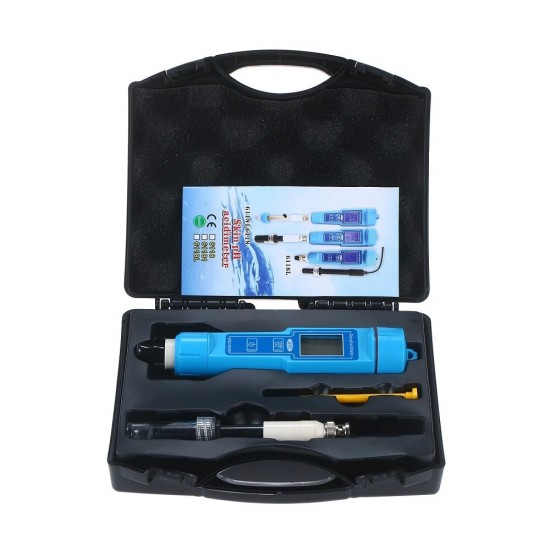 High Accuracy pH Meter ATC 2-in-1 pH & Temperature Meter Skin pH Acidimeter Portable pH Test Pen Aquarium Fish Tank pH Value Meter 1.2-inch LCD pH Gauge with Blue Backlight