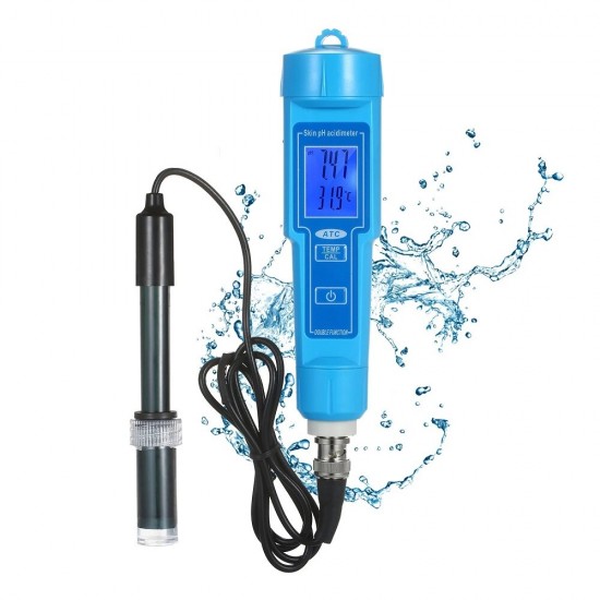 High Accuracy pH Meter ATC 2-in-1 pH & Temperature Meter Skin pH Acidimeter Portable pH Test Pen Aquarium Fish Tank pH Value Meter 1.2-inch LCD pH Gauge with Blue Backlight High Accuracy pH Meter ATC 2-in-1 pH & Temperature Meter Skin pH Acidimeter Portable pH Test Pen Aquarium Fish Tank pH Value Meter 1.2-inch LCD pH Gauge with Blue Backlight