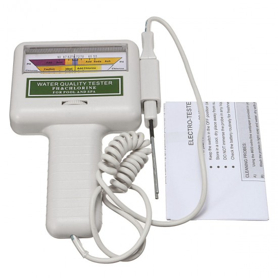 PC101 Water Quality Tester PH CL2 Chlorine Level Meter Monitor Swimming Pool Spa Tester