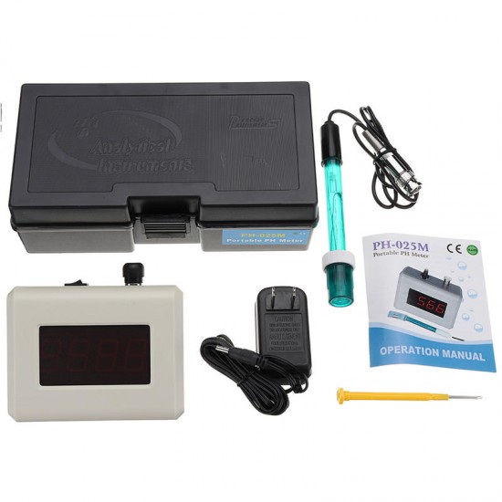 PH-025M Digital PH Meter Tester Hydroponic Pool Water Aquarium Monitor