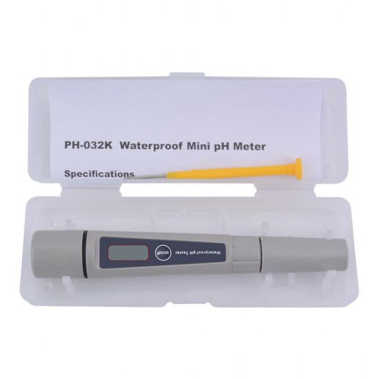 PH-032K Waterproof Mini pH Meter (ATC) Digital Water Quality Monitor for Swimming Pool, Drinking Water, Aquarium
