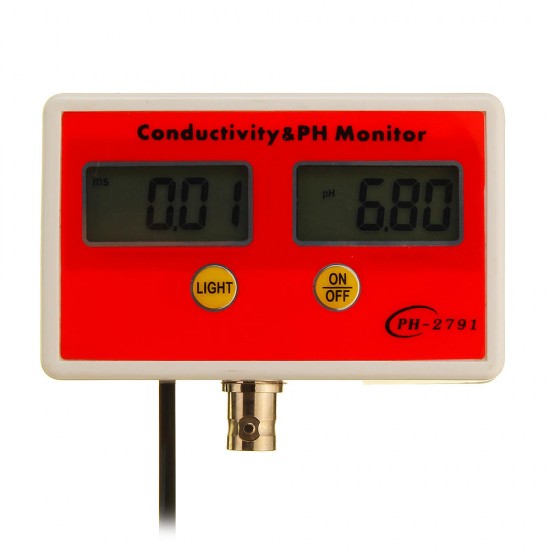 PH-2791 PH/EC 2-in-1 Detector Water Quality Online Analyzer Resolution 0.01pH ±2%F.S PH Meter PH-2791 PH/EC 2-in-1 Detector Water Quality Online Analyzer Resolution 0.01pH ±2%F.S PH Meter
