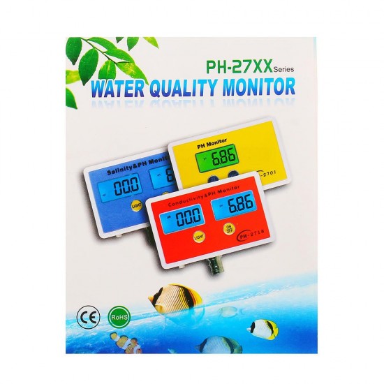 PH-2791 PH/EC 2-in-1 Detector Water Quality Online Analyzer Resolution 0.01pH ±2%F.S PH Meter