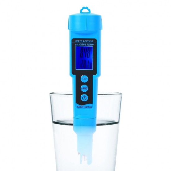 PH-689 PH ORP TEMP Meter Digital Multi-parameter pH Tester LED Pools Drinking Water Quality Monitor