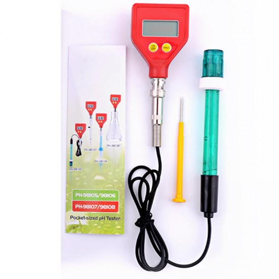 PH-98105 PH Meter Digital Acidity Meter Glass Electrode for Water Food Cheese Milk Soil PH Test