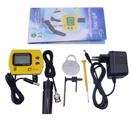 PH-991 PH Meter with Backlight Tester Durable Acidimeter Tool Temp Monitor for Aquarium Swim Pool Water