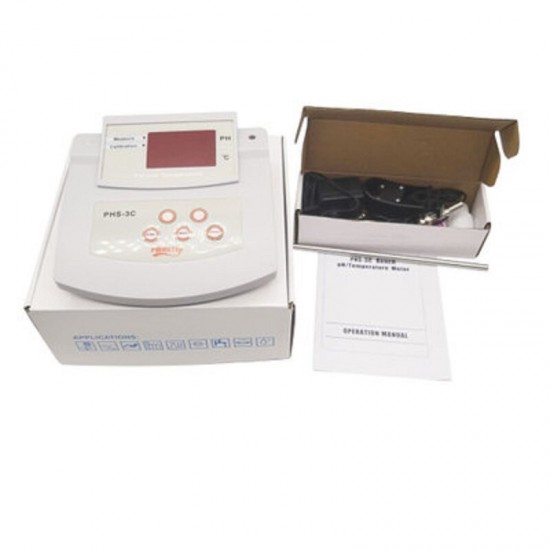 PHS-3C Portable pH Temperature 2 in 1 Automatic Calibration pH Desktop Tester