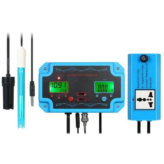 PTT-2826 Professional 3 in 1 pH/TDS/TEMP Water Quality Detector pH Controller Replaceable Electrode Water Quality Tester
