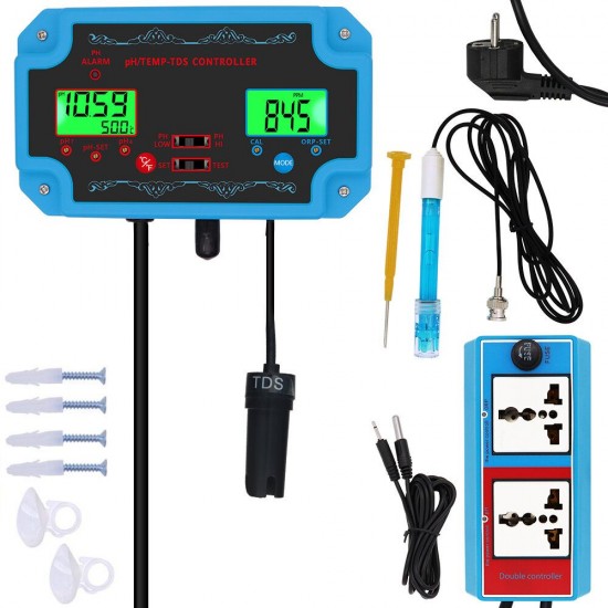 PTT-2826 Professional 3 in 1 pH/TDS/TEMP Water Quality Detector pH Controller Replaceable Electrode Water Quality Tester