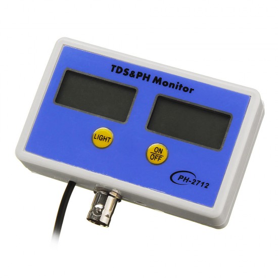 WS-pH2712 Online pH/TDS Monitor PH Rang 0.00~14.00 TDS Range 0.00~1999ppm PH Meter WS-pH2712 Online pH/TDS Monitor PH Rang 0.00~14.00 TDS Range 0.00~1999ppm PH Meter