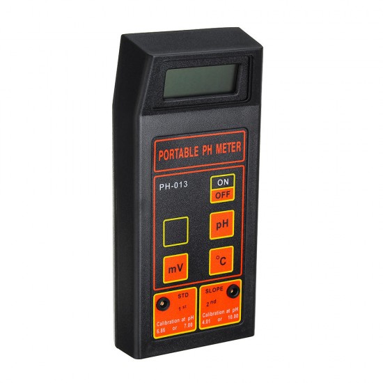 Portable PH-8414 PH ORP Temperature Meter 3 in 1 with Battery and PH Buffer Powder