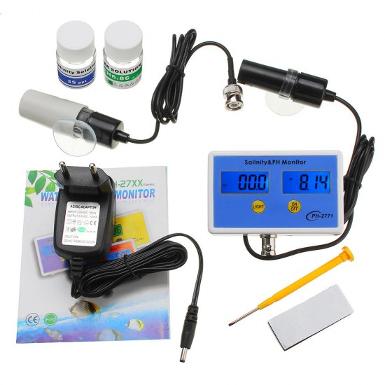 WS-PH2771 Online PH/Salinity Monitor 2 In 1 Water Quality Online Analyzer Tester WS-PH2771 Online PH/Salinity Monitor 2 In 1 Water Quality Online Analyzer Tester