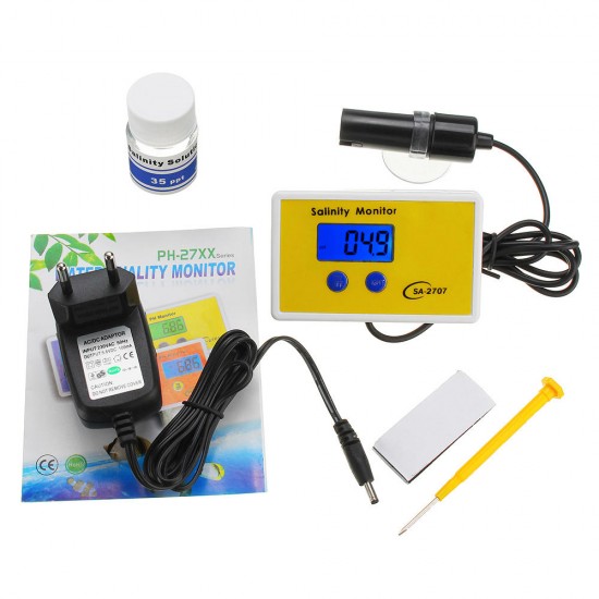 WS-SA2707 0.1ppt Resolution Online Salinity Monitor Water Quality Online Analyzer Tester WS-SA2707 0.1ppt Resolution Online Salinity Monitor Water Quality Online Analyzer Tester