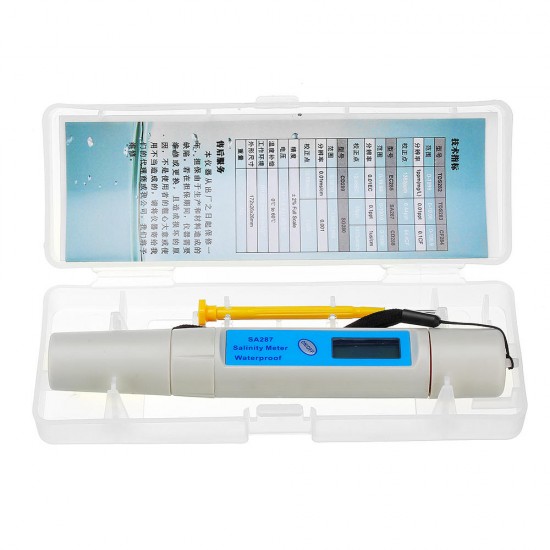 WS-SA287 0.1ppt Resolution Salinity Meter Waterproof PH Meter Pen for Aquaculture