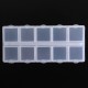 10 Grids Transparent Storage Box Parts Components Container Assortment Organizer