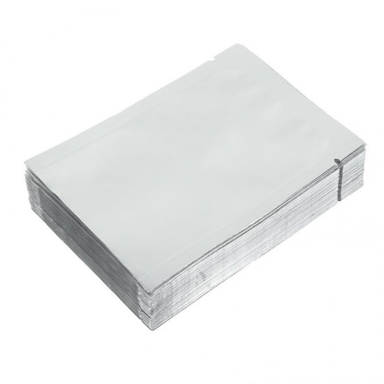 100Pcs 10x15cm Aluminium Foil Open Top Bags Food Storage Packaging Vacuum Bags