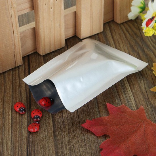 100Pcs 10x15cm Aluminium Foil Open Top Bags Food Storage Packaging Vacuum Bags