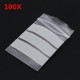 100Pcs 4x6cm Reclosable Ziplock Bag with Writing Panels PE Self Adhesive Seal Ring Bags