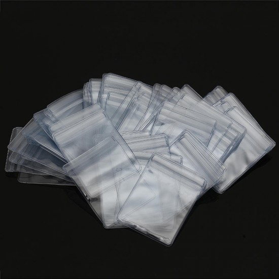 100Pcs 6x8cm Reclosable Ziplock Bag PVC Wrapping Self Adhesive Seal Ring Transparent Bags