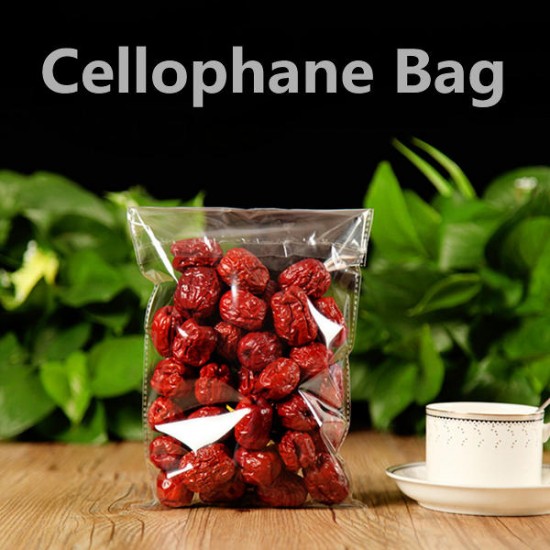 100Pcs Resealable Transparent Cellophane Opp Bag With Self Seal Strip