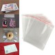 100pcs 12×16cm Clear Cellophane Display Bags Self Adhesive Seal Plastic For Card