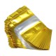 100pcs Gold Aluminum Foil Stand Up Bags Zip Lock Mylar Pouches With Window Food Grade