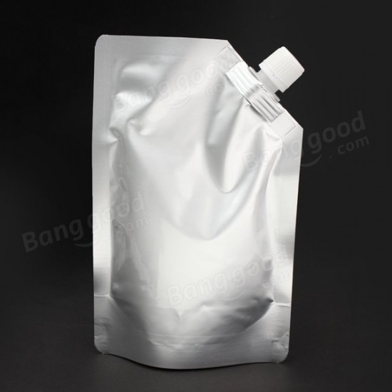 10Pcs 500ml Clear Spout Bag Stand Up Liquid Flask Pouch Bag With Cap