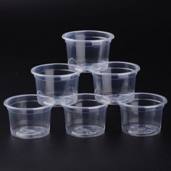 10Pcs Liquid Containers Case Takeaway Take Away Plastic Round for Lab Sauce