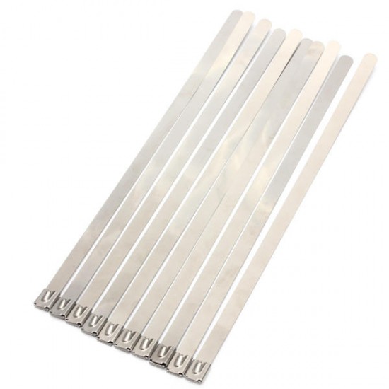 10pcs 12X350mm Ball Lock Metal Stainless Steel Zip Ties Wrap Strap 10pcs 12X350mm Ball Lock Metal Stainless Steel Zip Ties Wrap Strap