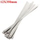 10pcs 12X350mm Ball Lock Metal Stainless Steel Zip Ties Wrap Strap