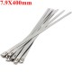 10pcs 7.9X400mm Ball Lock Metal Stainless Steel Zip Ties Wrap Strap