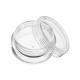 12Pcs Clear Round Plastic Jar Sample Empty Tin Storage Containers with Screw Lid