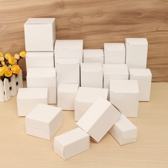 20 Different Sizes White Cardboard Postal Box Storage Carton for Gifs Crafting Packaging Mailing