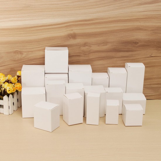 20 Different Sizes White Cardboard Postal Box Storage Carton for Gifs Crafting Packaging Mailing