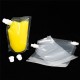 20Pcs Clear Spout Stand Up Liquid Flask Pouch Bag With Cap