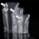 20Pcs Clear Spout Stand Up Liquid Flask Pouch Bag With Cap