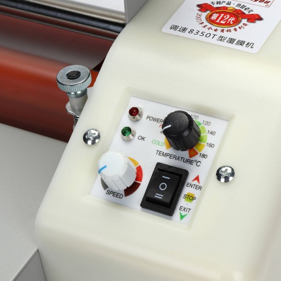220V 12 Generation 8350T Laminator Four Rollers Hot Roll Laminating Machine A3+ 220V 12 Generation 8350T Laminator Four Rollers Hot Roll Laminating Machine A3+