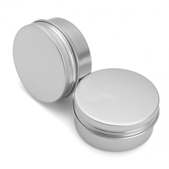 24Pcs 50G Aluminum Round Empty Jar Tin Screw Top Lid Cosmetic Sample Storage Container