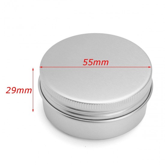 24Pcs 50G Aluminum Round Empty Jar Tin Screw Top Lid Cosmetic Sample Storage Container