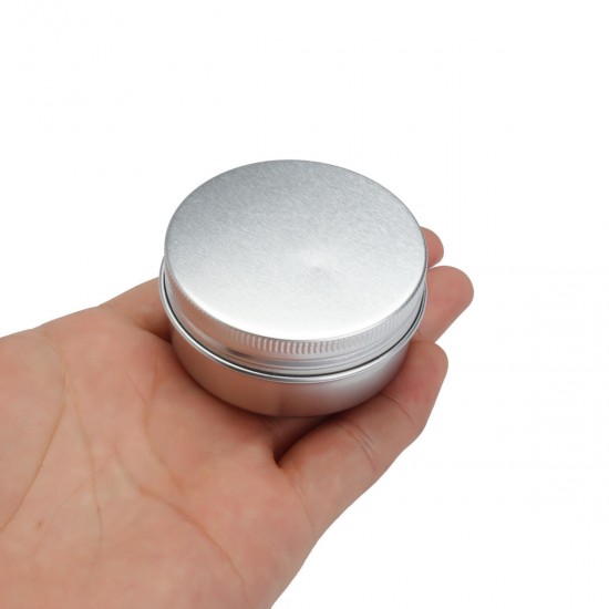 24Pcs 50G Aluminum Round Empty Jar Tin Screw Top Lid Cosmetic Sample Storage Container
