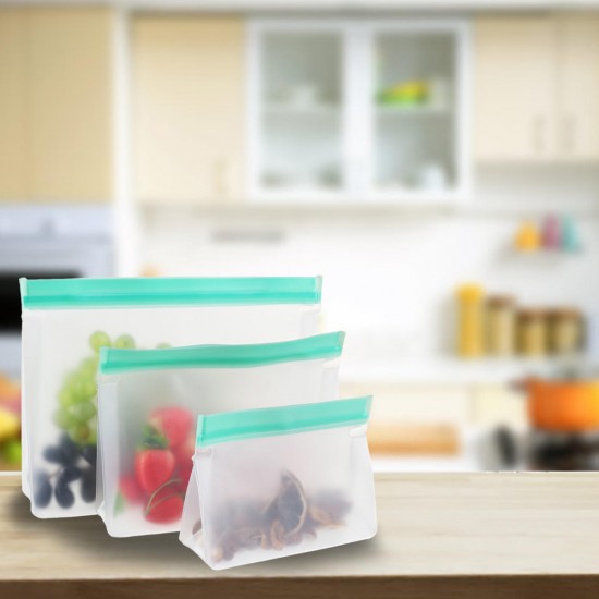 3 Sizes Ziplock Food Storage Bag Reusable Seal Fresh Keeping Fruit Snack Holder 3 Sizes Ziplock Food Storage Bag Reusable Seal Fresh Keeping Fruit Snack Holder