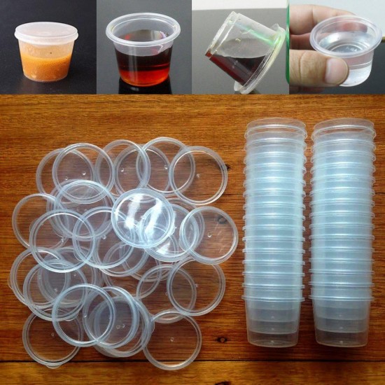 30pcs 35ml Clear Storage Boxes Containers with Lids Reusable for Liquid Accessories Lab