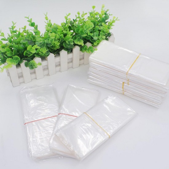 50Pcs 14x20 Inch POF Shrink Film Wrap Bags Transparent Clear Heat Seal Package Bags